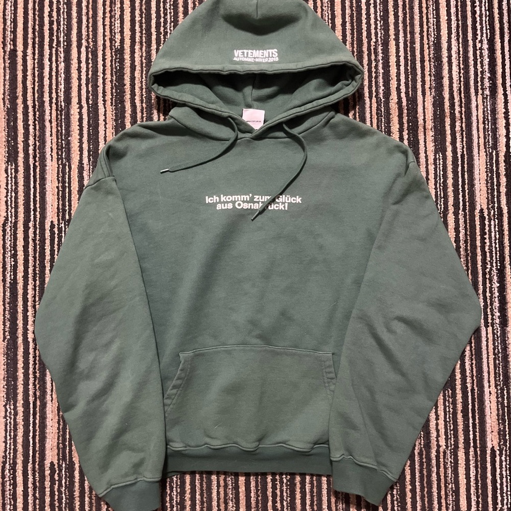 Vetements "Ich komm' zum Glück aus Osnabrück!" hoodie